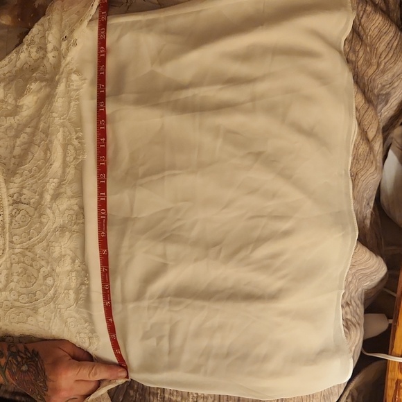 White House Black Market White Lace Bib Collar Blouse - Picture 5 of 5